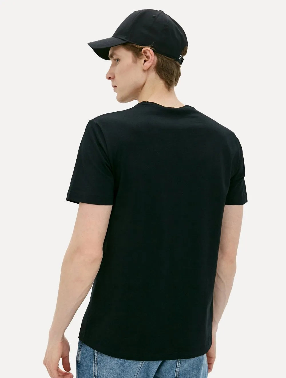 Camiseta Fred Perry Masculina Regular Crewneck Logo Preta