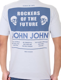 Camiseta John John Masculina Rx Rockers Cinza Claro