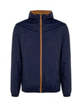 Jaqueta Dudalina Masculina Nylon Hoodie Corta Vento Azul Marinho
