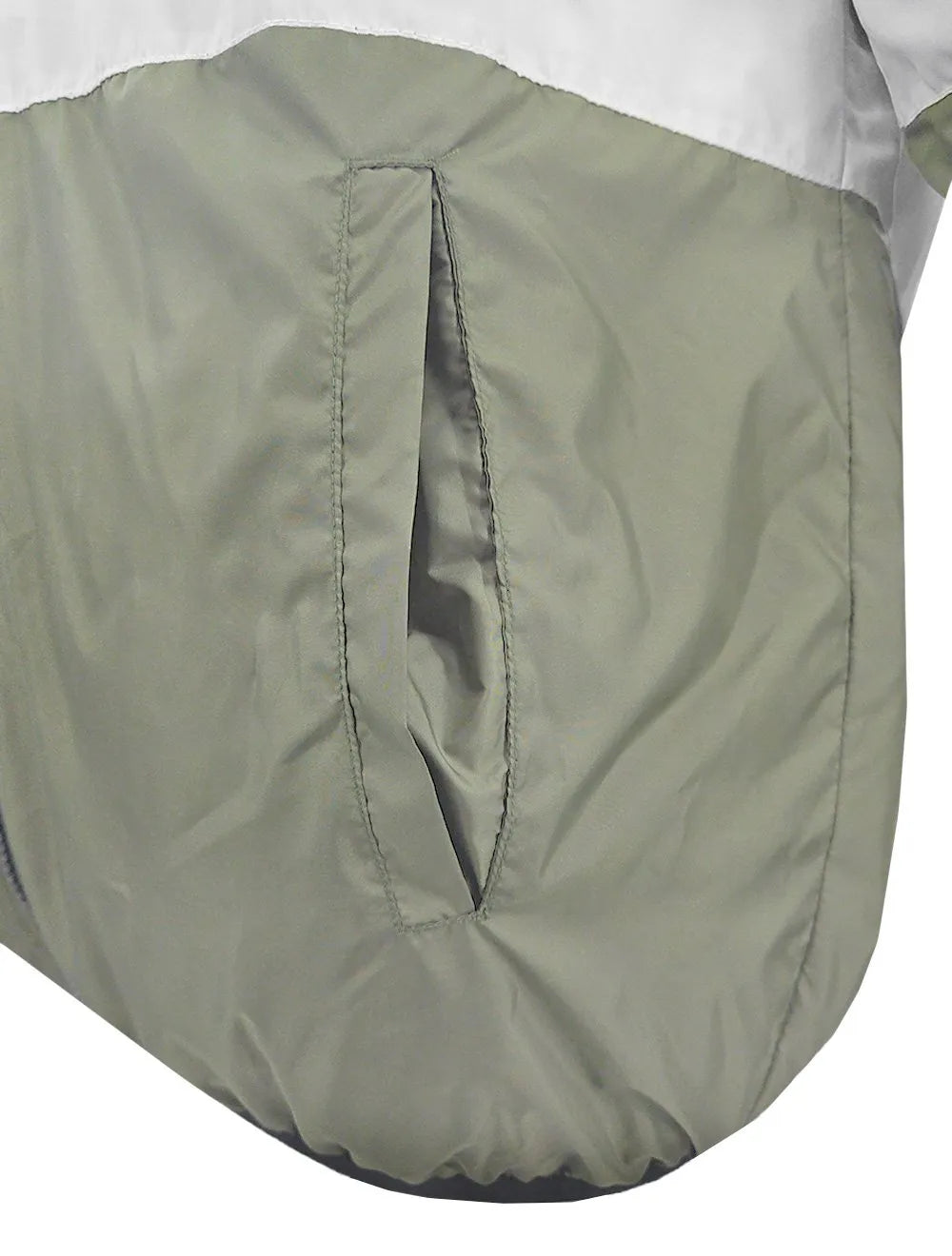 Jaqueta Aeropostale Masculina Dupla Face Nylon Colorblock Preta/Branca/Militar