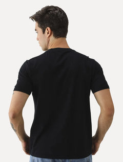 Camiseta Ellus Masculina Maxi Logo Classic Green Brush Preta