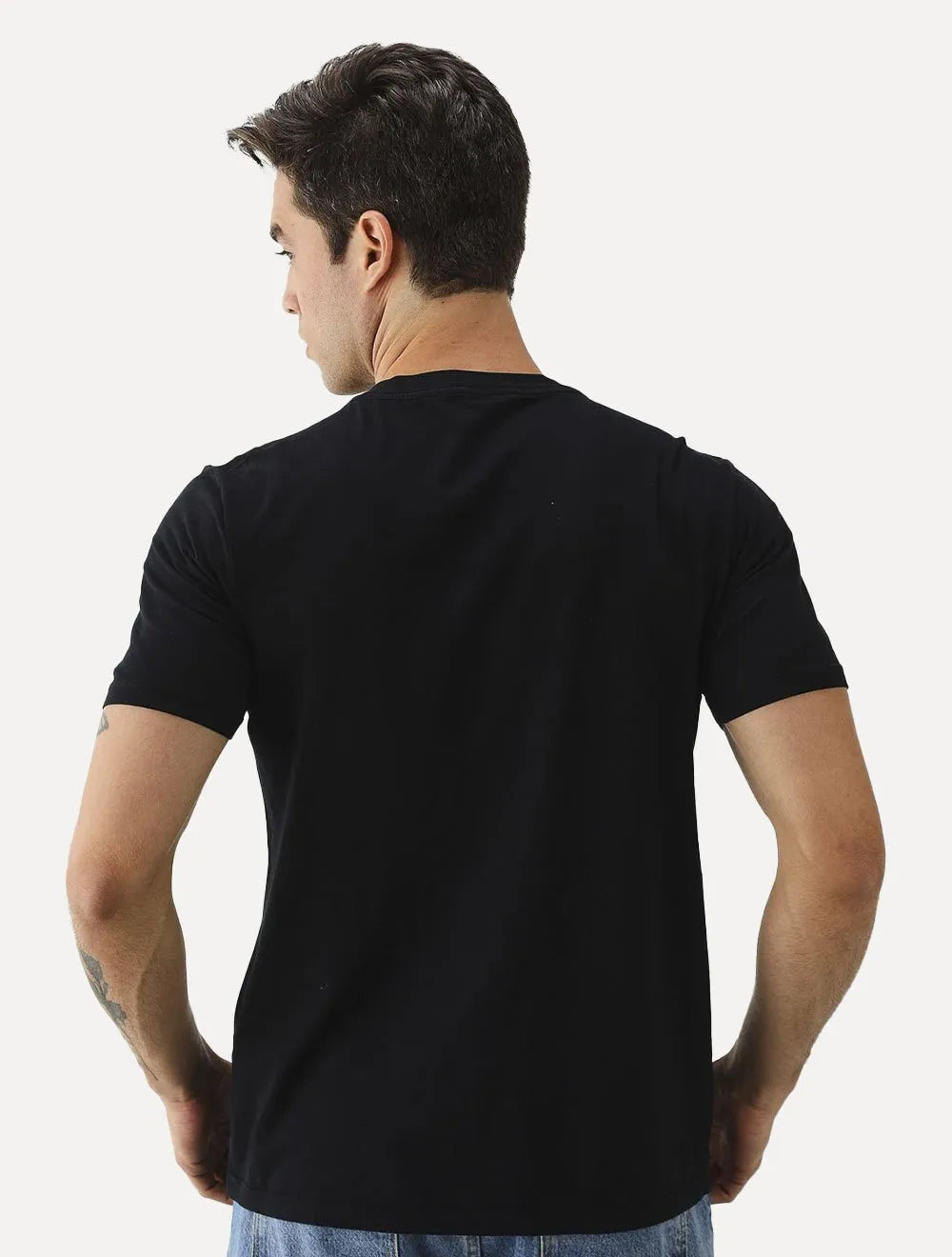 Camiseta Ellus Masculina Maxi Logo Classic Green Brush Preta