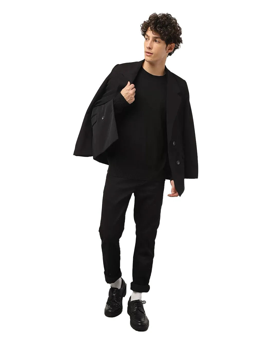 Sueter Ellus Tricot Crewneck Classic Essentials Preto