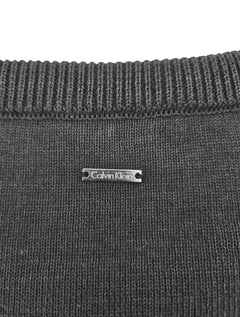 Suéter Calvin Klein Jeans Masculino Tricot CKS Square Preto Chumbo