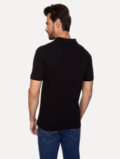 Polo Guess Masculina Piquet Preta