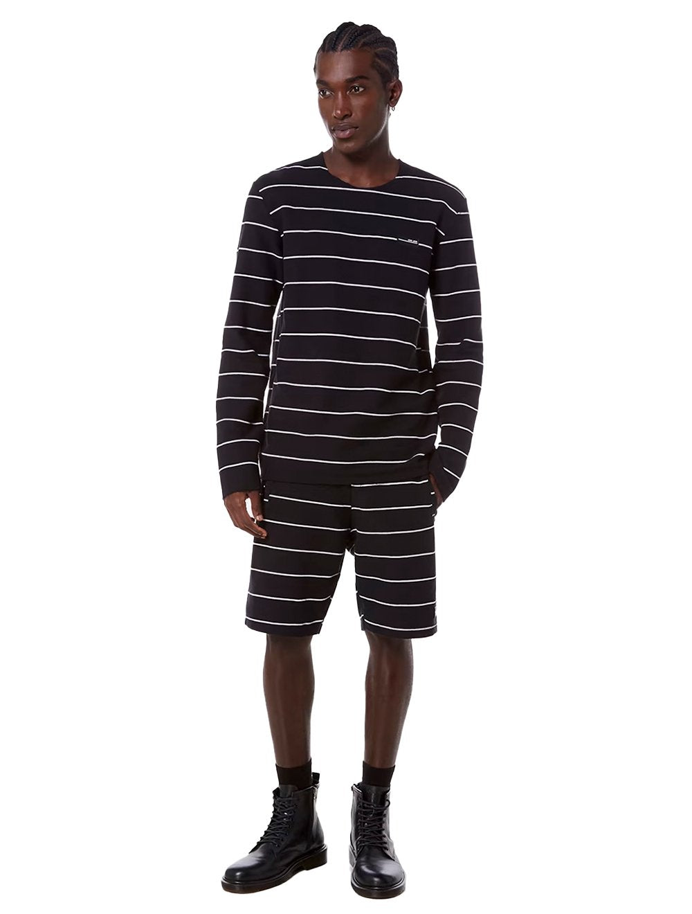 Moletom John John Masculino Stripes Black Preto