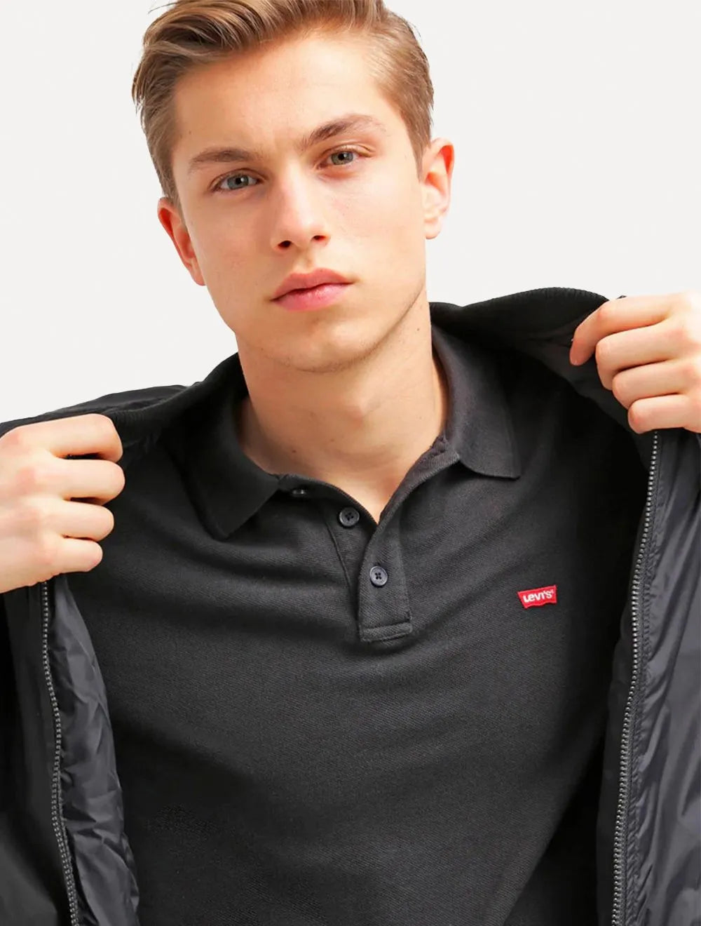 Polo Levis Masculina Housemark Preta