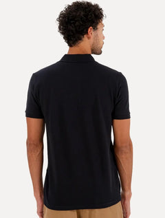 Polo King & Joe Masculina Piquet Slim Red Logo Preta