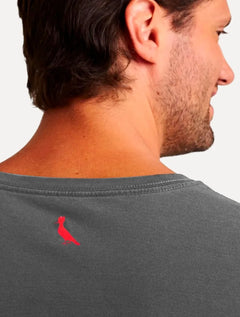 Camiseta Reserva Masculina Regular Notificação Stoned Chumbo