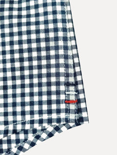 Camisa Tommy Hilfiger Masculina Xadrez Gingham Branca/Marinho