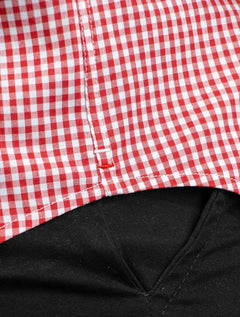 Camisa Tommy Hilfiger Masculina Xadrez Gingham Branca/Vermelha