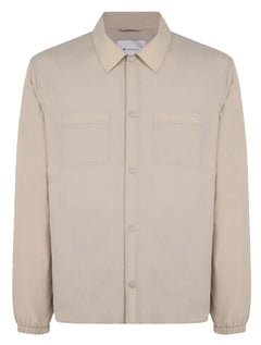 Jaqueta Dudalina Masculina Nylon Leve Forro Lã Cáqui Claro