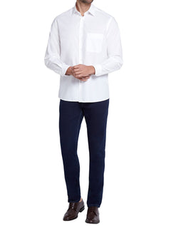 Camisa Dudalina Masculina Comfort Tricoline Lisa Branca