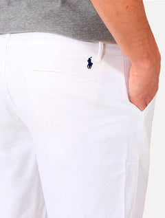 Bermuda Ralph Lauren Masculina Linho Navy Icon Branca