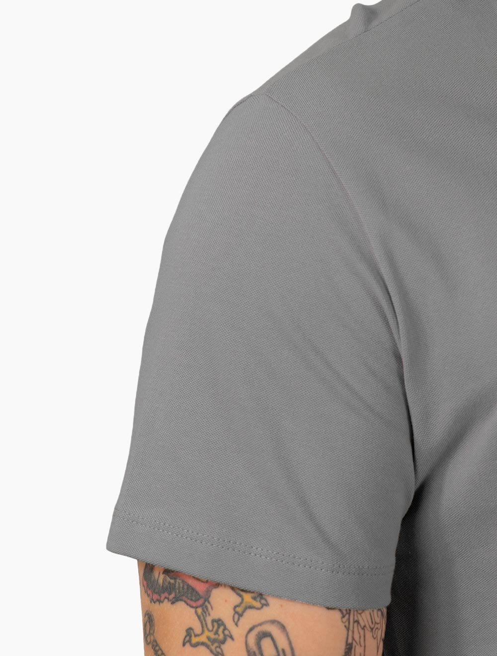 Polo John John Masculina Light Transfer Cinza Médio