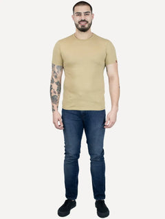 Camiseta Levis Masculina Slim Tab Lisa Cáqui
