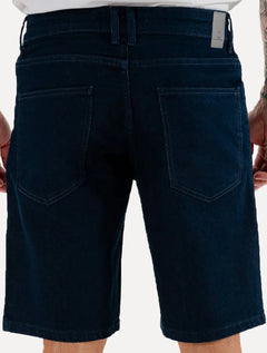 Bermuda King & Joe Jeans Masculina Slim Blue Black Escura