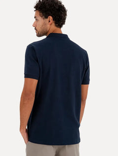 Polo King & Joe Masculina Piquet Slim Red Logo Azul Marinho