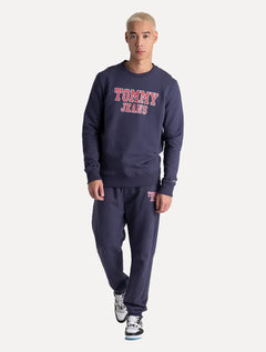 Moletom Tommy Jeans Masculino Regular Crewneck Entry Graphic Azul Marinho