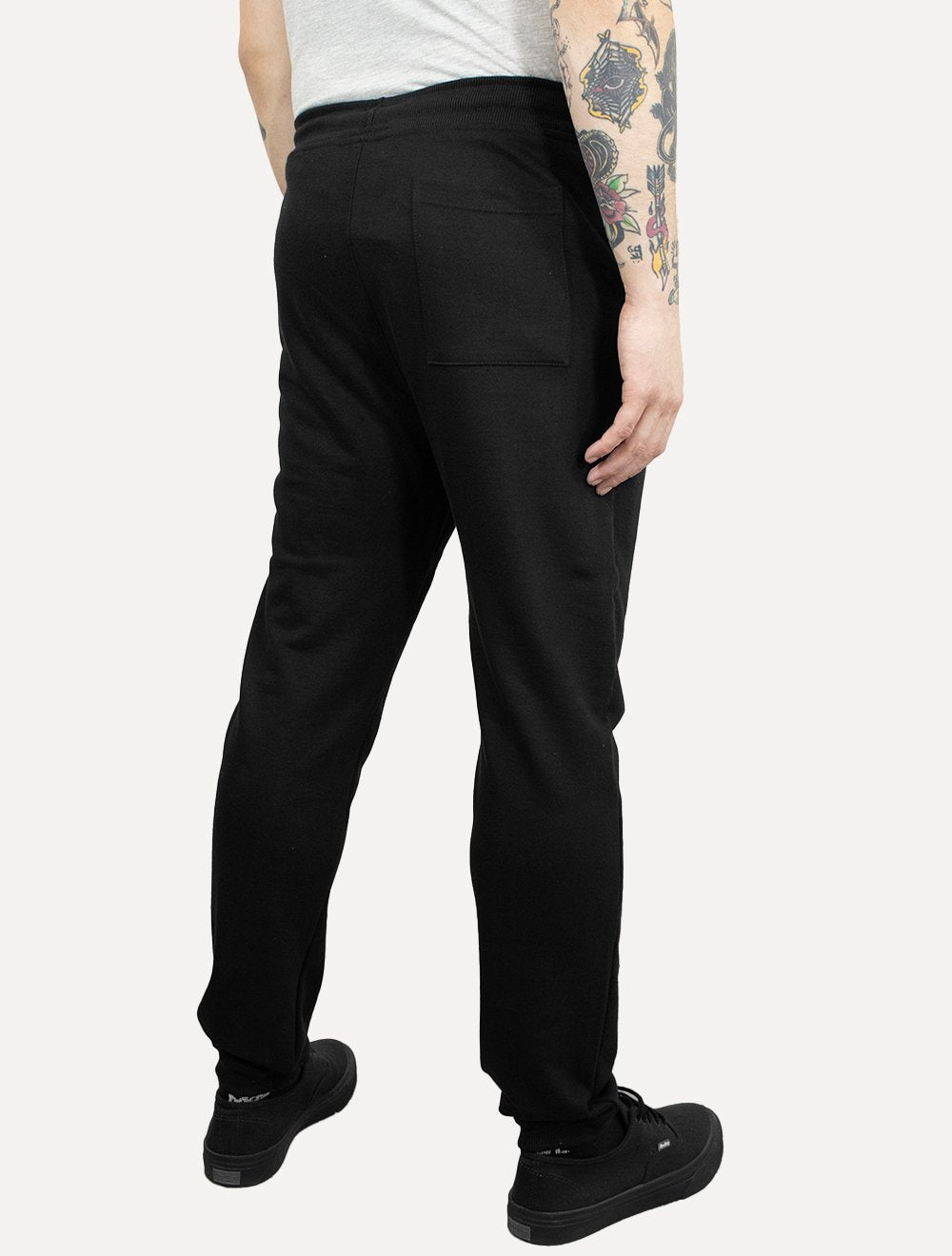 Calça Tommy Jeans Moletom Masculina Side Flag Preta
