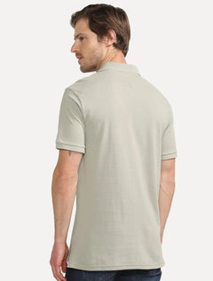 Polo Tommy Jeans Masculina Piquet Solid Stretch Faded Willow Verde Sage