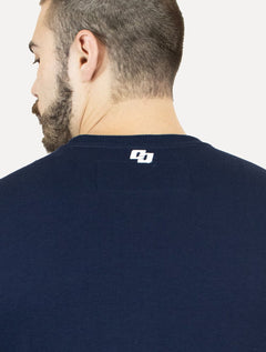Moletom Colcci Masculino Comfort Crewneck Mirrored Logo Azul Marinho