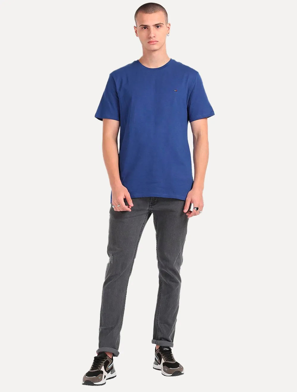 Camiseta Tommy Hilfiger Masculina Essential Cotton Azul Royal