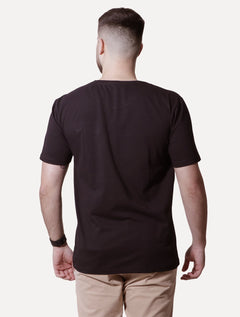 Camiseta Von der Volke Masculina Origineel Pocket Travis Preta