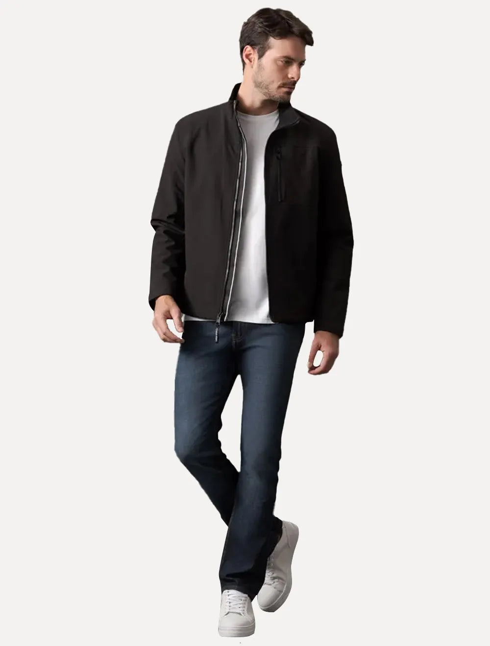 Jaqueta Calvin Klein Masculina Soft Shell Fur Preta