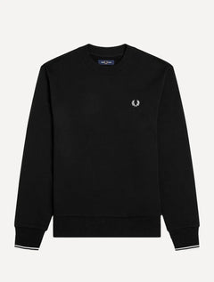 Moletom Fred Perry Masculino Crewneck Laurel Preto