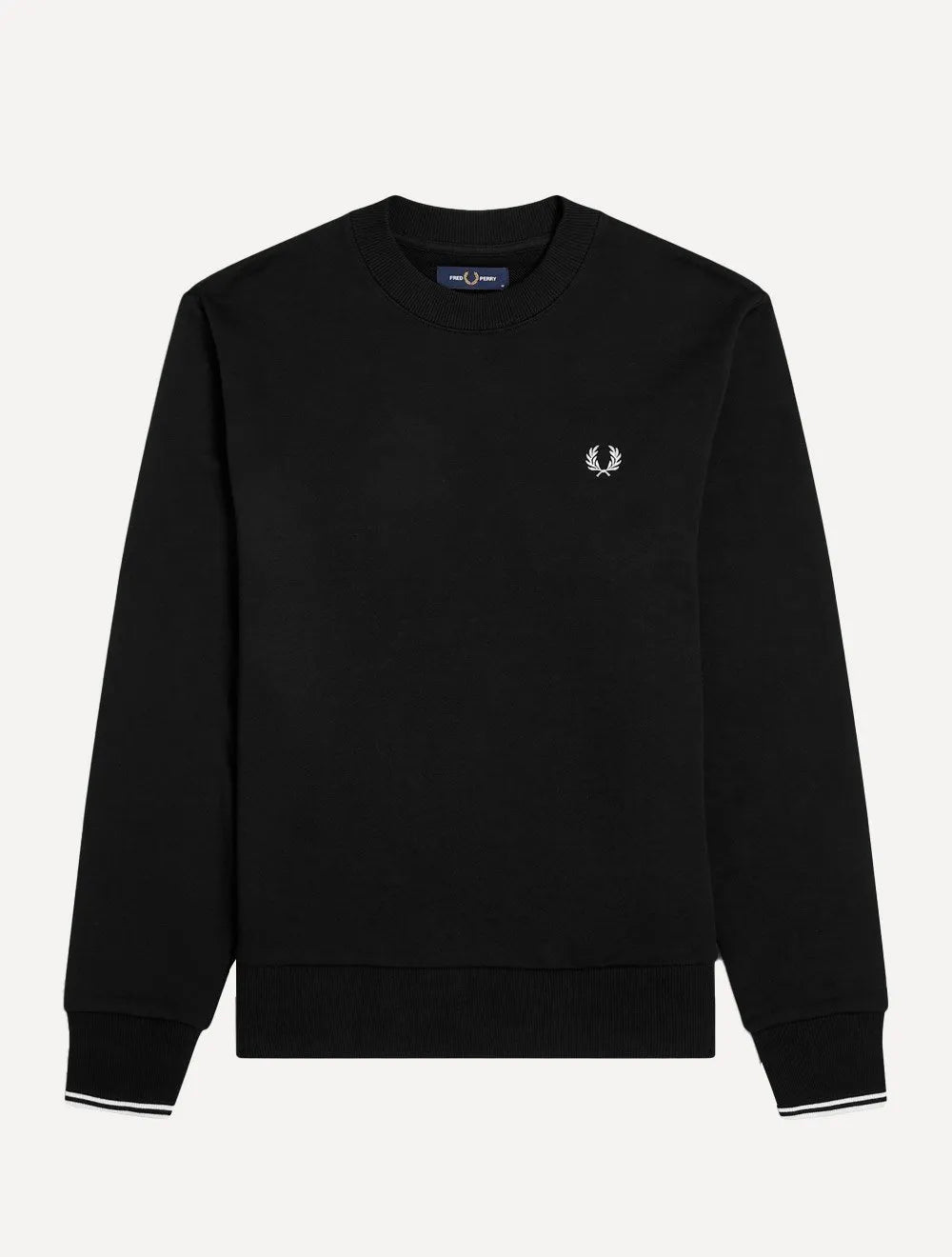 Moletom Fred Perry Masculino Crewneck Laurel Preto