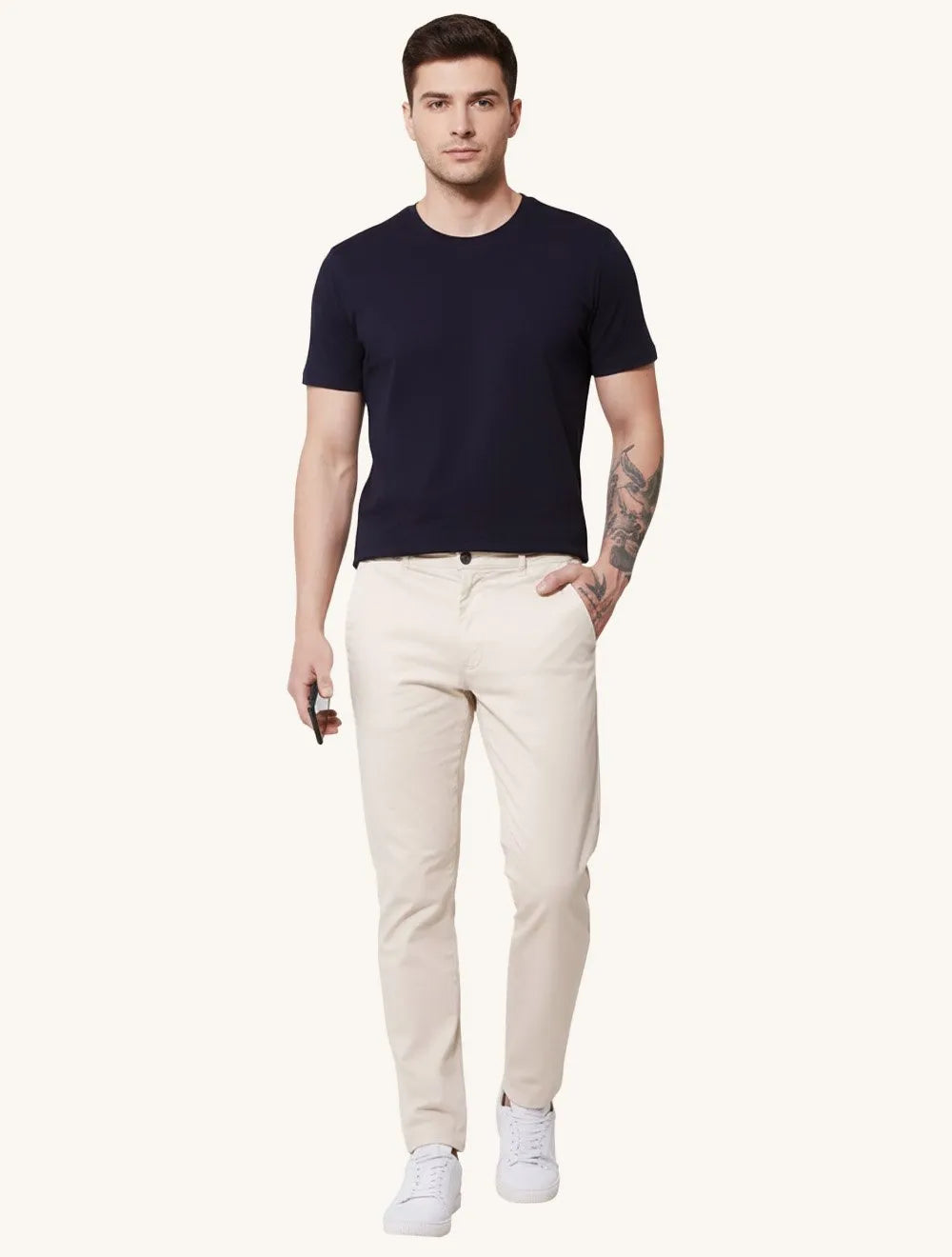 Calça Tommy Hilfiger Masculina de Sarja Brooklyn Areia