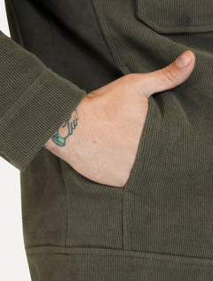 Jaqueta Dixen Masculina Cotelê Canelada Pockets Button Verde Militar