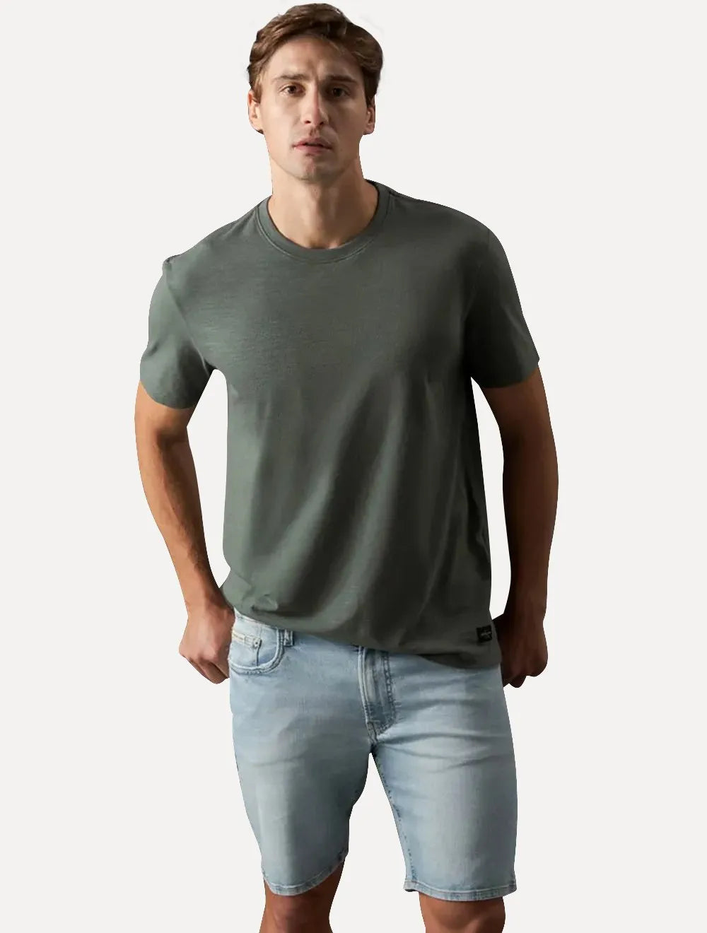Bermuda Calvin Klein Jeans Masculina Carnaby 9' 5 Pockets Azul Claro