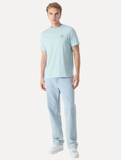 Camiseta Tommy Hilfiger Masculina Stack Brand Love Azul Claro