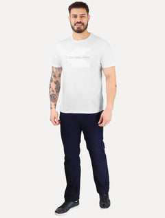 Camiseta Calvin Klein Jeans Masculina Embossed Logo Branca