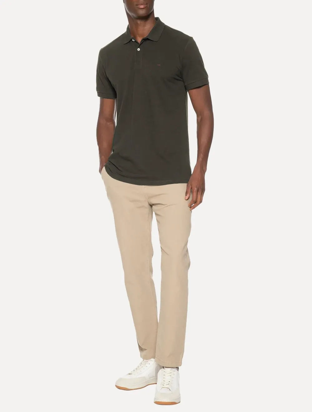 Polo Aramis Masculina Basic Piquet Light Verde Militar