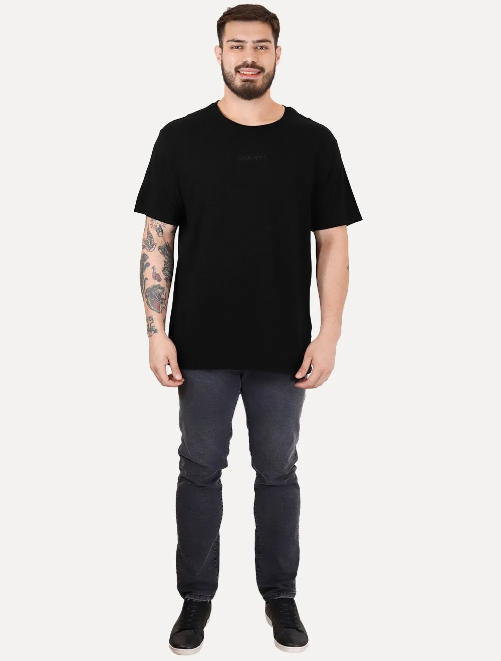 Camiseta John John Masculina Regular Clean Graphic Preto