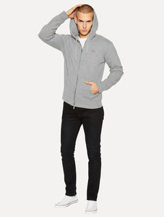 Moletom Levis Masculino Full Zip Hoodie Icon Cinza Mescla