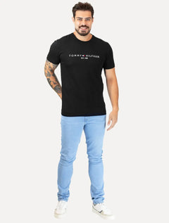 Camiseta Tommy Hilfiger Masculina Core Logo Tee Preta