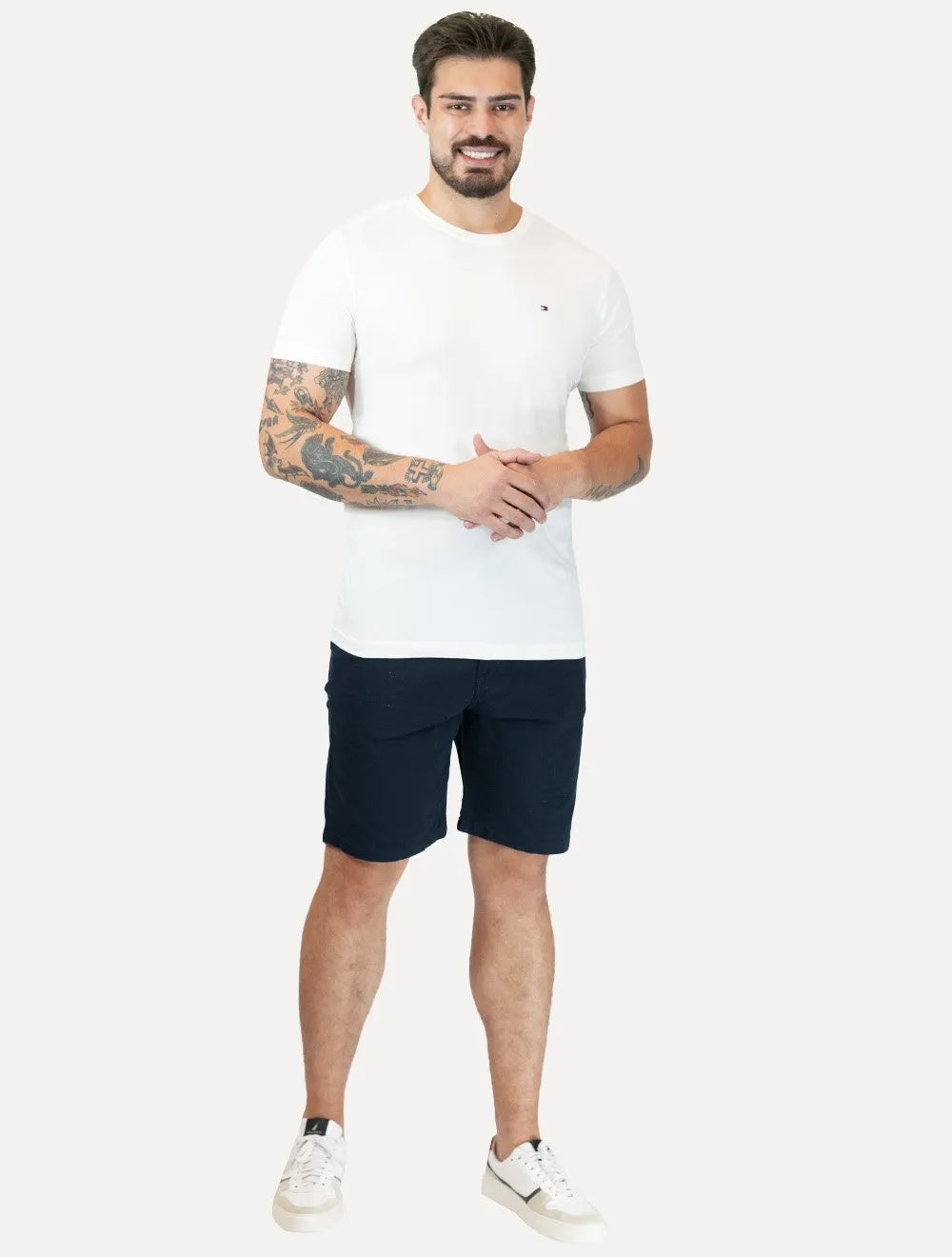 Bermuda Tommy Hilfiger Masculina Sarja Brooklyn 9in Azul Marinho