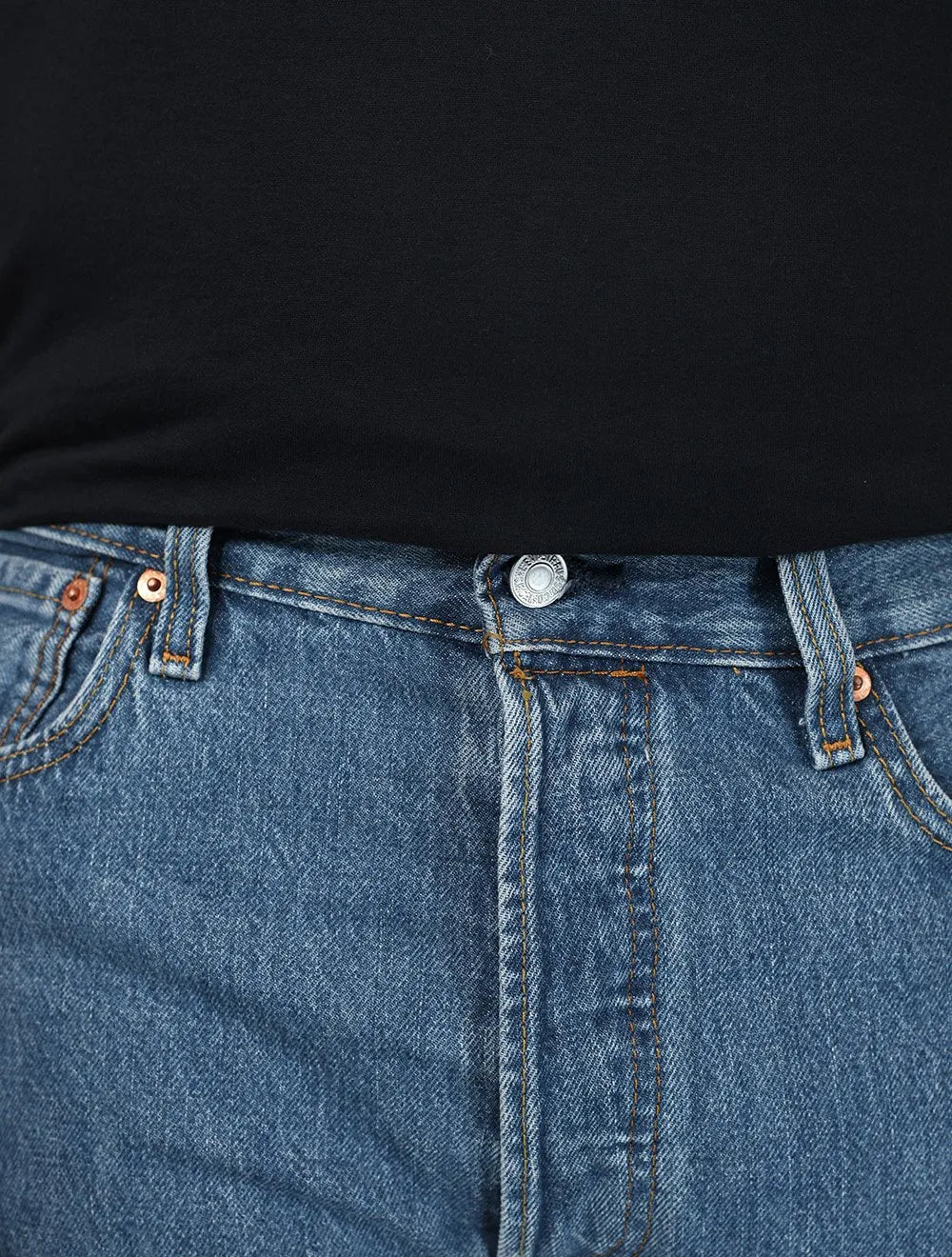 Calça Jeans Levis Masculina 501 Original Azul Médio