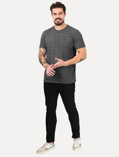 Camiseta John John Masculina Slim Oslo Preto Mescla