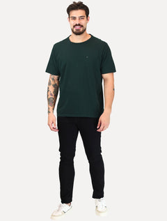 Camiseta Ellus Masculina Cotton Easa Classic Verde Escuro
