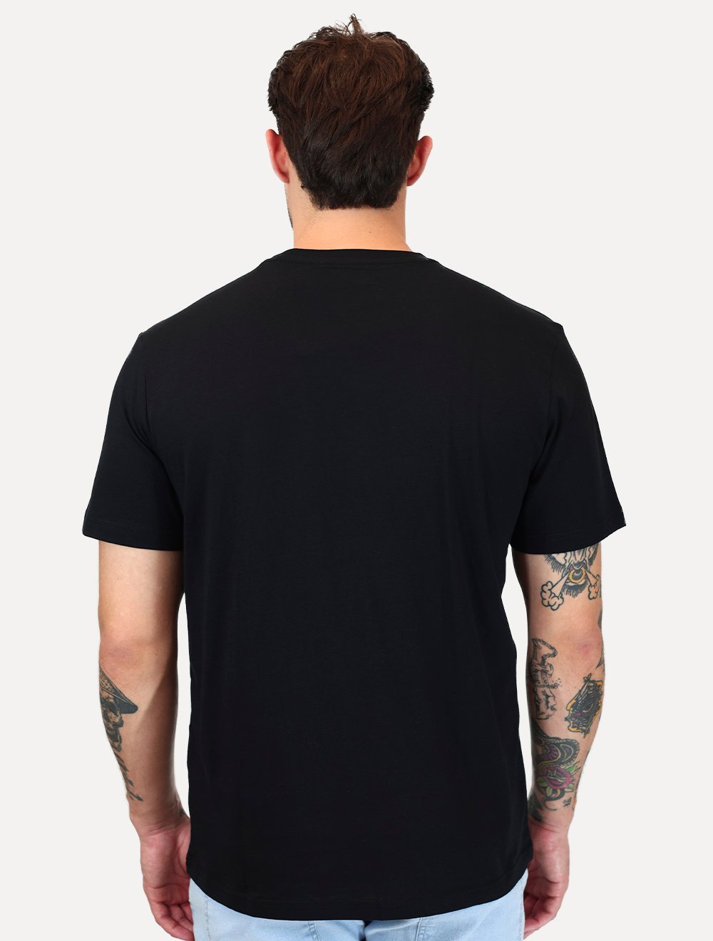 Camiseta Calvin Klein Jeans Masculina CK Bordado Peito Preto