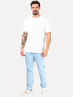 Camiseta Calvin Klein Jeans Masculina Crewneck Essentials Branca