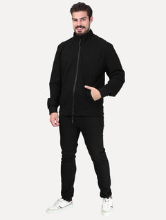 Jaqueta Aramis Masculina Malha Bomber Preta