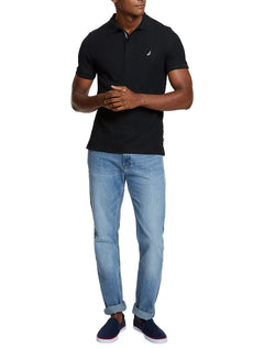 Polo Nautica Masculina Piquet Performance Deck Preta