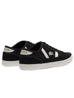 Tênis Lacoste Masculino Sideline Blk/Off Wht Preto