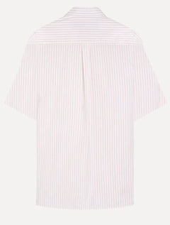 Camisa Ellus Masculina Manga Curta Tricoline Glennwood Stripe Branca